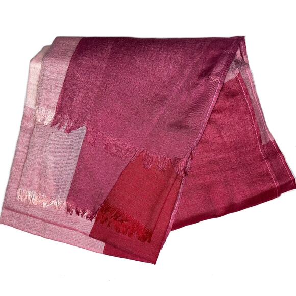 Charming Charlie Red Plaid Lightweight Rectangle Scarf - Picture 2 of 9